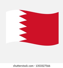 Flag of Bahrain, Bahrain flag Waving template design. Vector Eps 10
