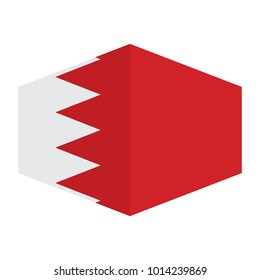 flag of Bahrain,vector illustration of Bahrain flag, official colors and proportion correctly. National Flag of Bahrain, A Flag Illustration within a Sign of the country of Bahrain.