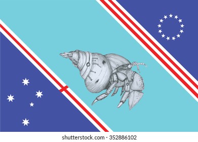 Flag Of Baker Island. Vector Illustration.