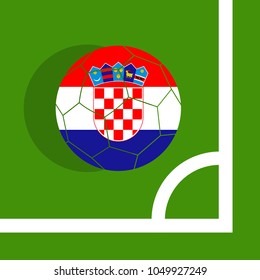 flag ball croatia vector template