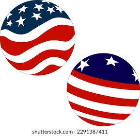 Flag Ball Flat Illustration suitable for design element, template, background etc