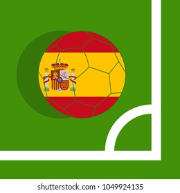 flag ball spain vector template