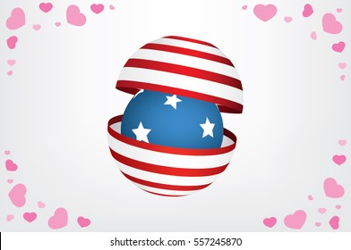 flag ball vector icon