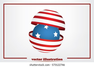 flag ball vector icon.