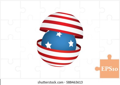 flag ball vector icon