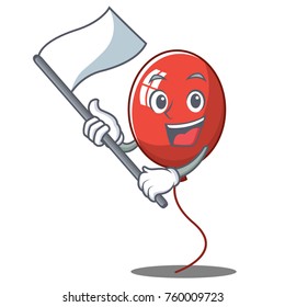 With flag balloon character cartoon style