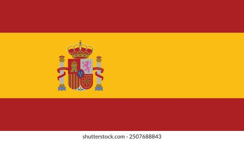 Flag of Bandera de Espana vector design and illustration , National flag of Spain 