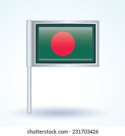 Flag of Banglades, vector illustration