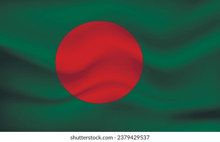 Flag of Bangladesh. Bangladeshi national symbol in official colors. Template icon. Abstract vector background.