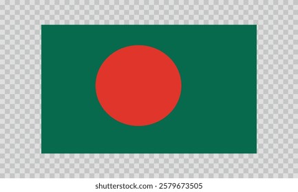 Flag of Bangladesh. Bangladeshi national symbol in official colors. Template icon. Abstract vector background.