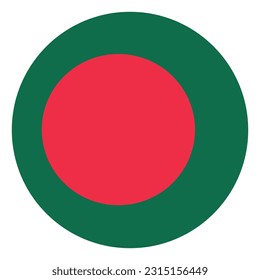 Bandera de Bangladesh en forma de círculo