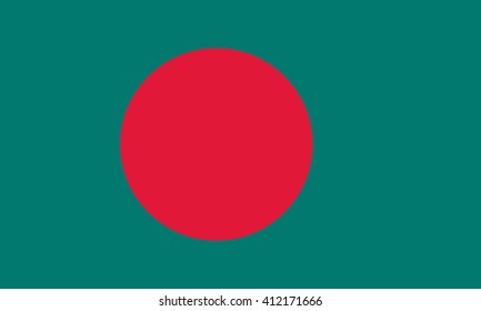 Flag of Bangladesh in correct proportions and colors