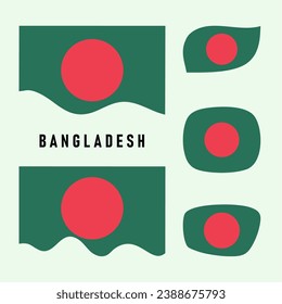 Bandera del vector plano de Bangladesh