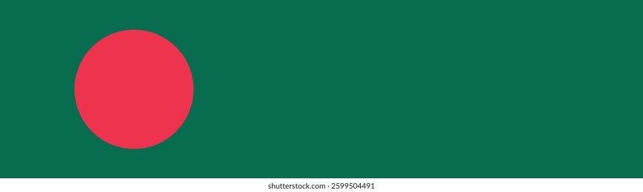 Flag of Bangladesh. Bangladesh flag long banner digital vector illustration