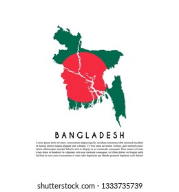 Flag Bangladesh Maps Territory Bangladesh Flag Stock Vector (Royalty ...