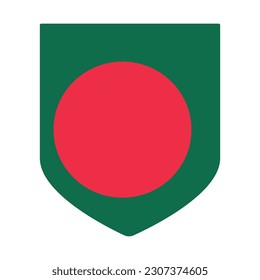 Flag of Bangladesh in shape