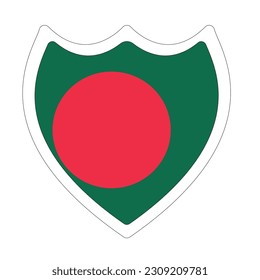 Flag of Bangladesh in shape
