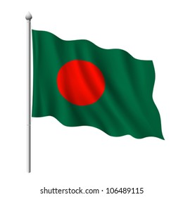 Flag of Bangladesh, vector illustration