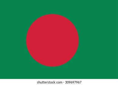 Flag of Bangladesh. Vector illustration.