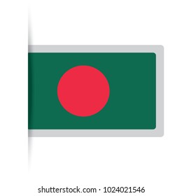 Flag of Bangladesh. Vector illustration of a stylized flag.
The slit in the paper with shadows. isolated on white.
