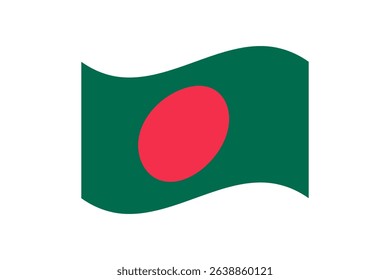 Flag of Bangladesh. Bangladesh wavy flag digital vector illustration. Fluttering flag.