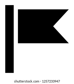 Flag, banner glyph icon 