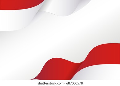 flag banner of indonesian happy independence day