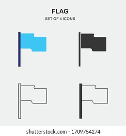 flag banner national symbol vector icon