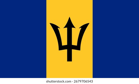 Bandera de Barbados 16:9, Bandera de Barbados