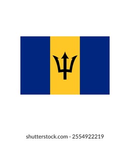 flag of Barbados country vector isolated 