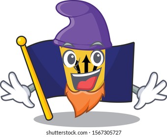 Flag barbados as an Elf mascot cartoon style