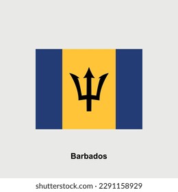 flag of Barbados isolated vector illustration
