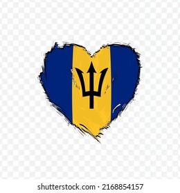 Flag Of Barbados in love texture brush  with transparent background, vector illustration in eps file