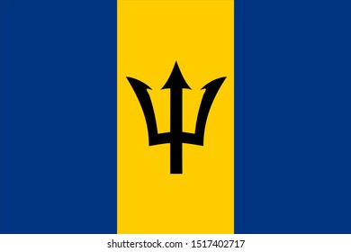 flag of barbados on background