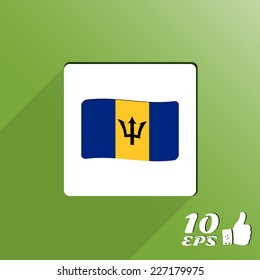 Flag of Barbados on the background. Made in vector