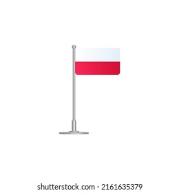 flag of Barbados. flag Barbados on flagpole. vector icon isolated on white background