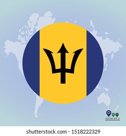 Flag of Barbados. Vector illustration eps 10.