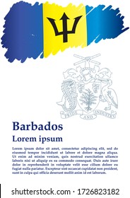 Flag of Barbados, Barbados. Vector illustration for graphic and web design.