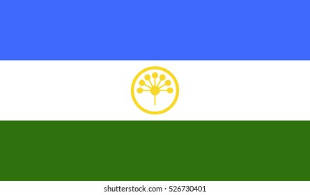 Flag of Bashkortostan vector illustration