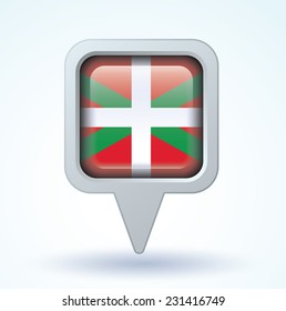 Flag of Basque country, vector illustration