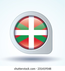 Flag of Basque country, vector illustration
