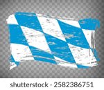 Flag of Bavaria brush strokes. Flag of Bavaria on transparent background for your web site design, app, UI.  Germany. EPS10.