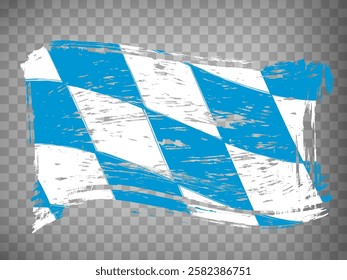 Flag of Bavaria brush strokes. Flag of Bavaria on transparent background for your web site design, app, UI.  Germany. EPS10.