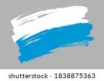Flag of Bavaria. German federal state banner brush concept. Horizontal vector Illustration isolated on gray background.  