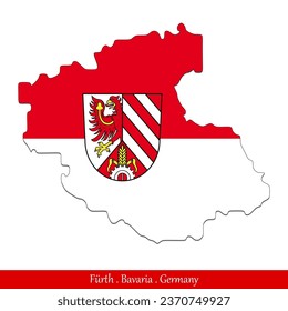 Fürth Flag - Bavaria, Germany (EPS)