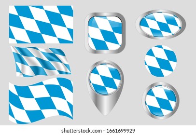 The Flag of Bavaria (lozengy), Germany