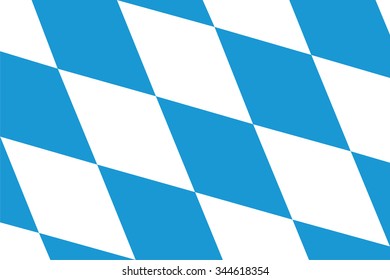 Flag of Bavaria state of Germany. Vector illustration.
