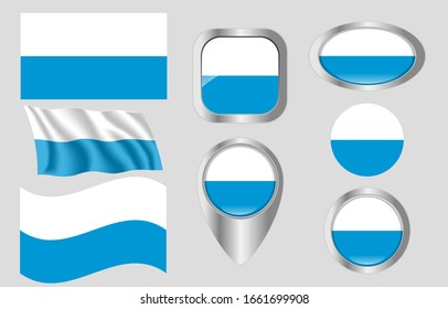 The Flag of Bavaria (striped), Germany