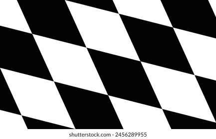 Flag of Bavaria in white and black color isolated on white background. Vector illustration