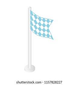 Flag of bbq fest icon. Isometric of flag of bbq fest vector icon for web design isolated on white background